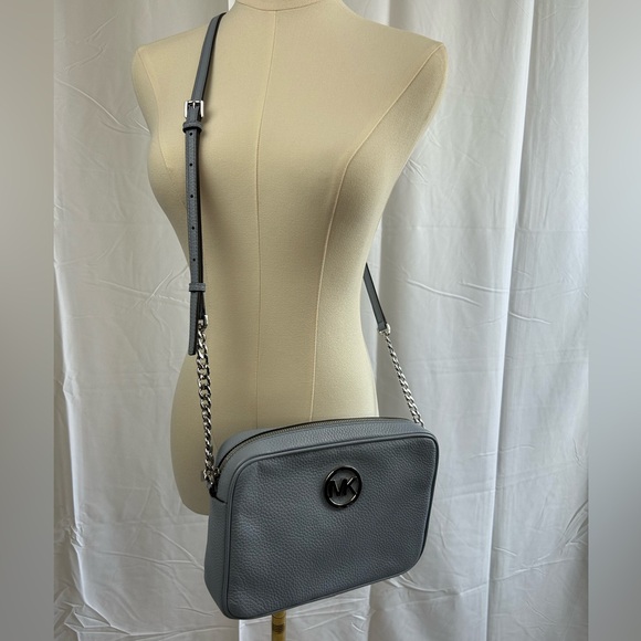 Michael Kors Crossbody Leather Purse Light Blue - Picture 3 of 11